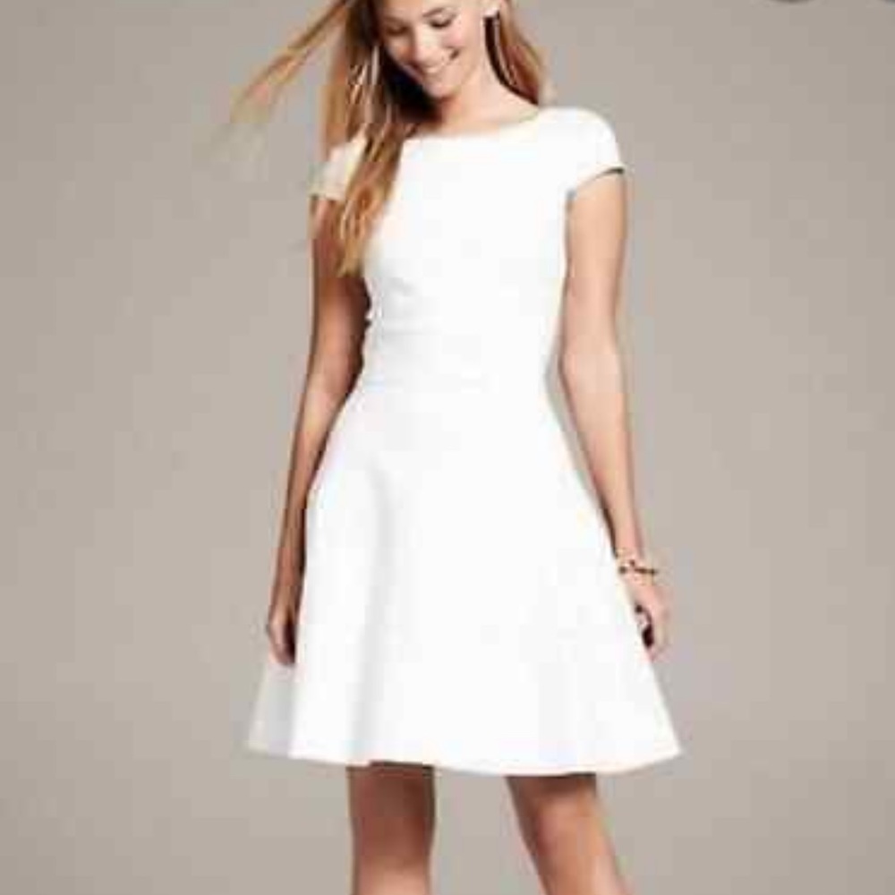 Banana Republic White Midi Dress